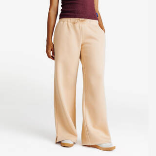 Women's Straight-Leg Jogging Bottoms Elementals Beige
