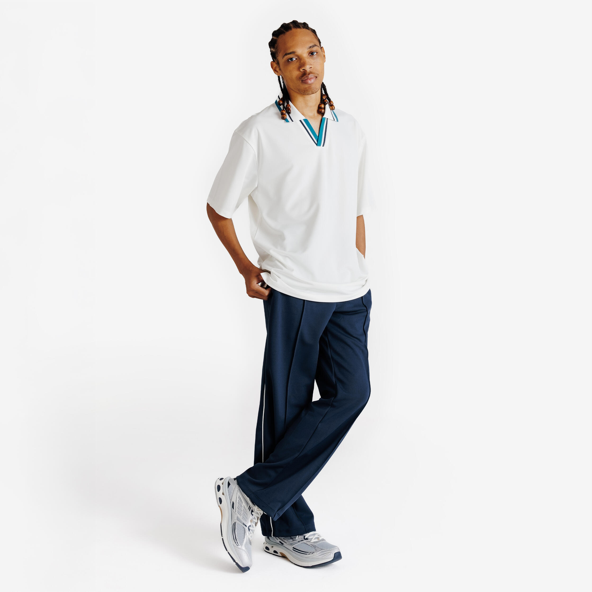 Polo homme oversize, Heritage, blanc 2/6