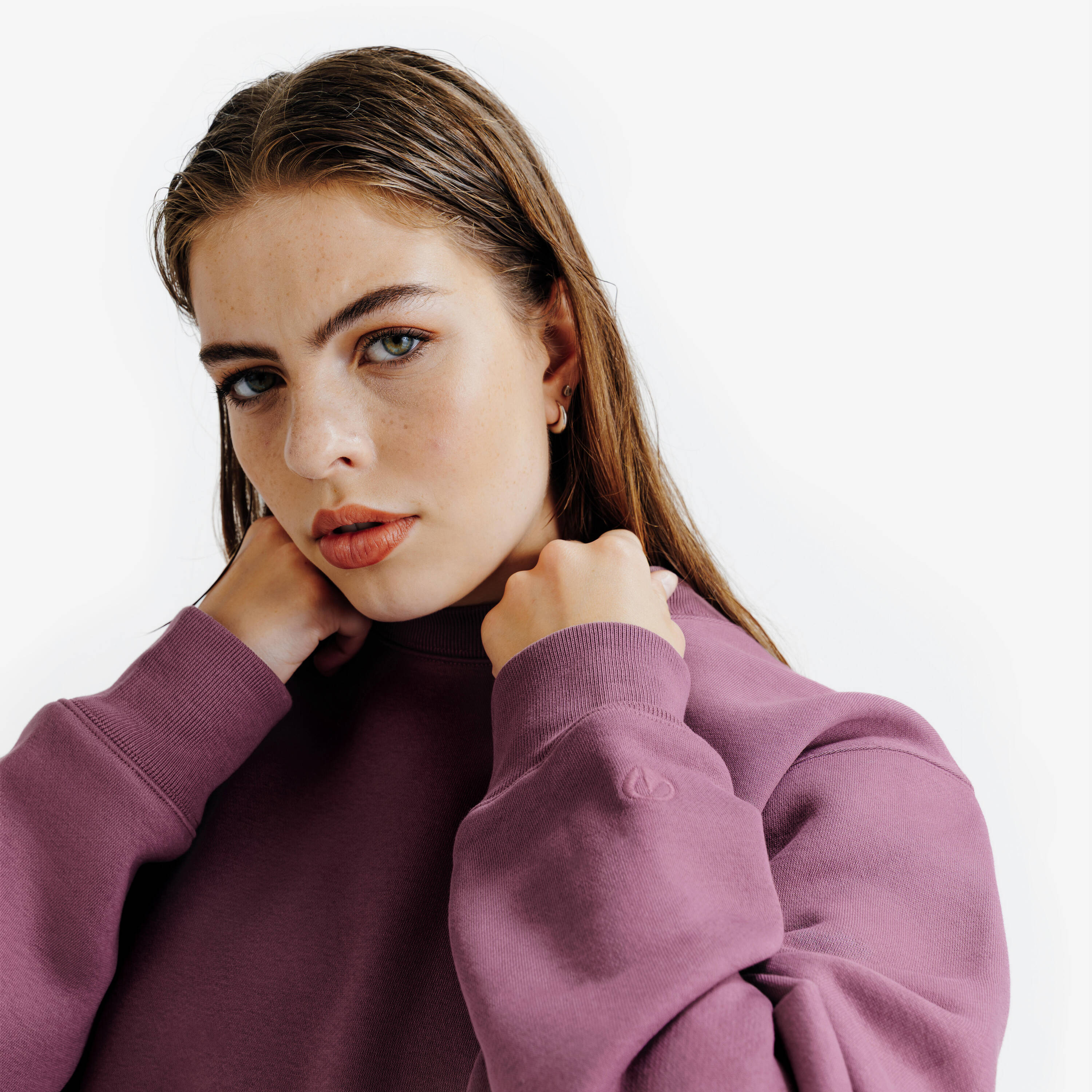 Unisex Round Neck Sweatshirt Elementals Purple -  3