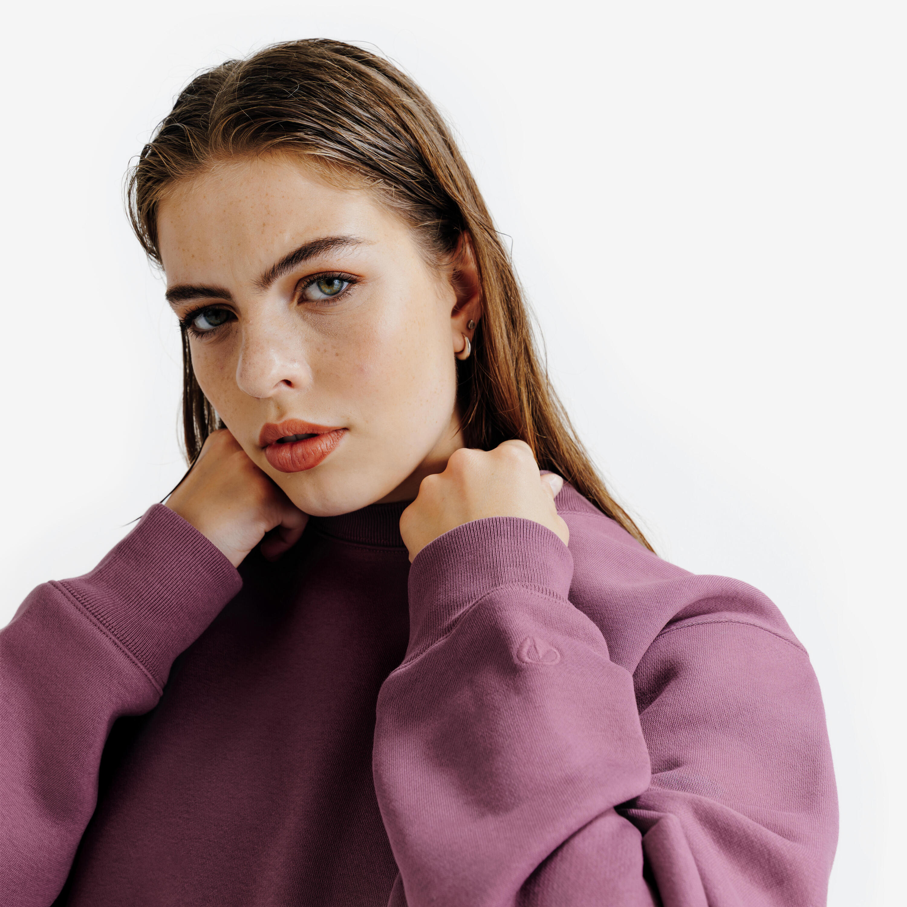 Sweat col rond mixte, Elementals, violet 3/5