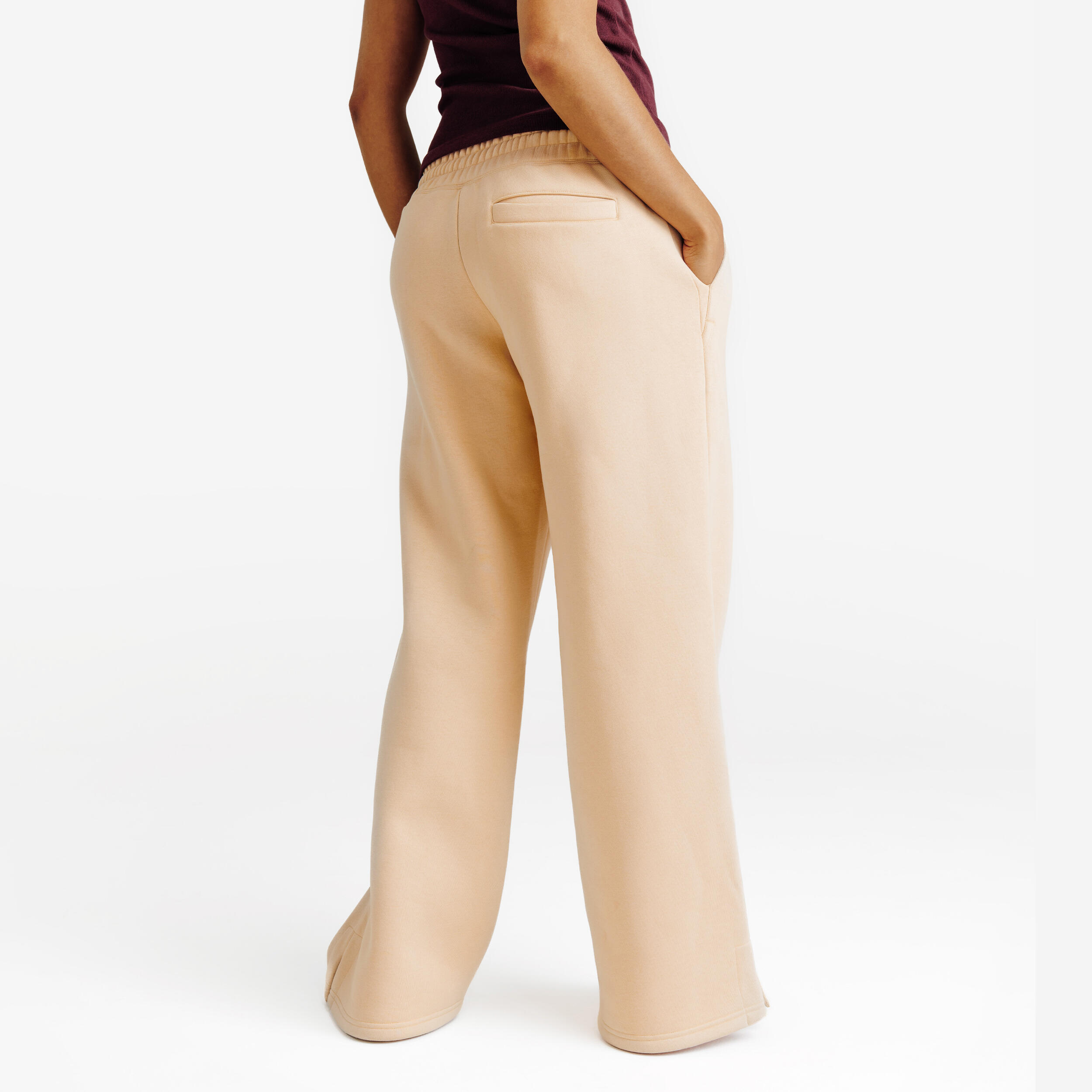 Pantalon jogging droit femme, Elementals, beige 4/6