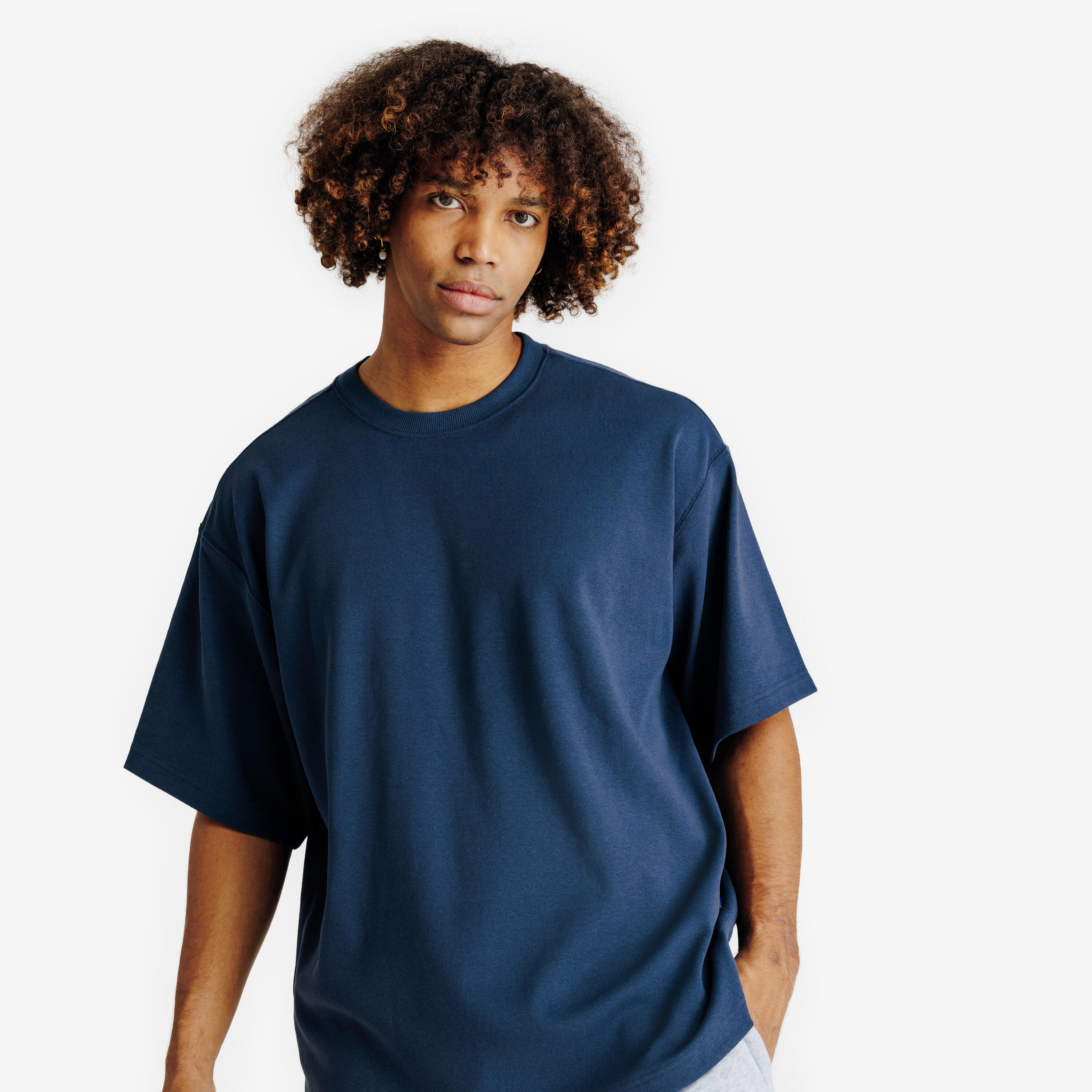 DECATHLON Men's T-shirt Elementals Navy Blue