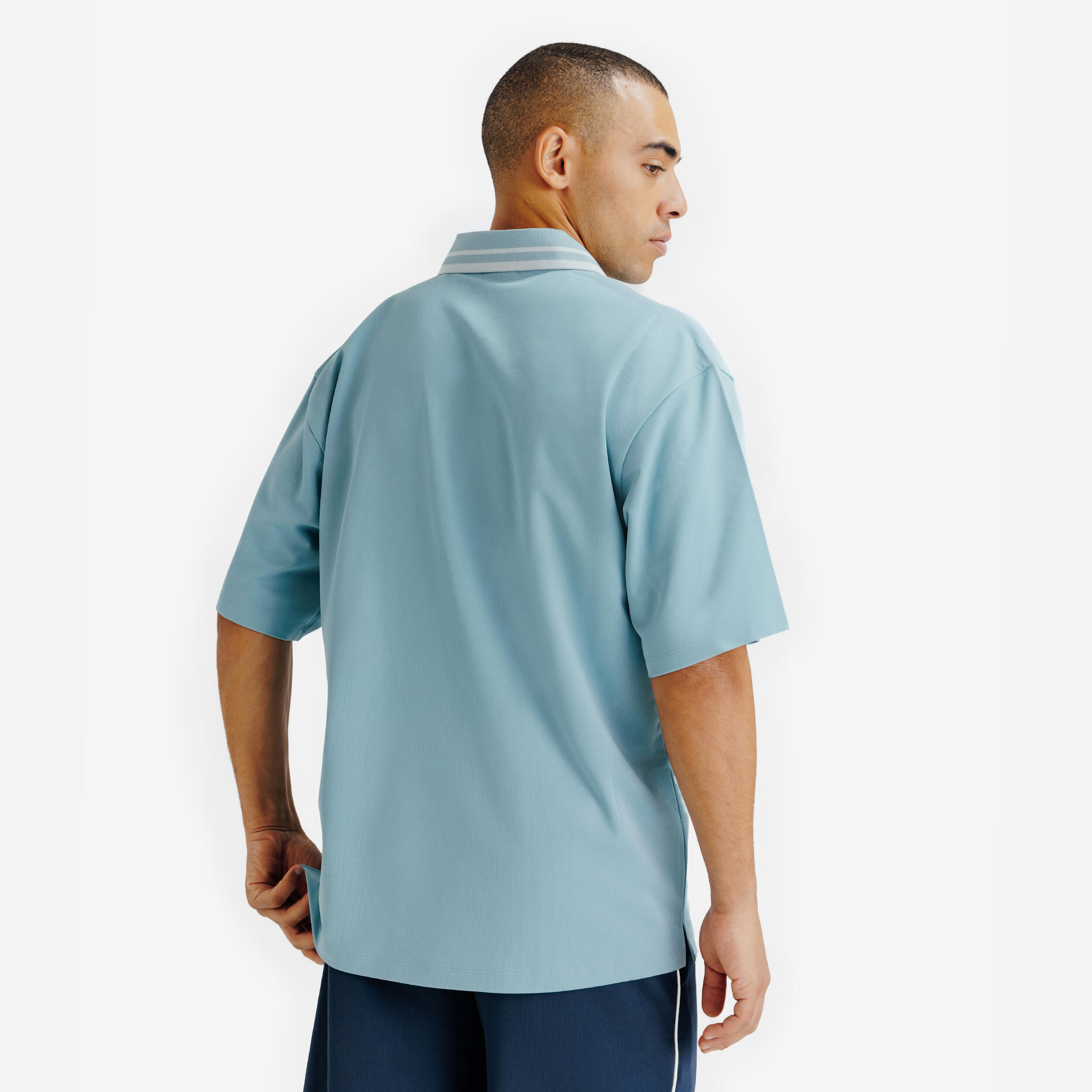Polo uomo HERITAGE oversize blu 4/6