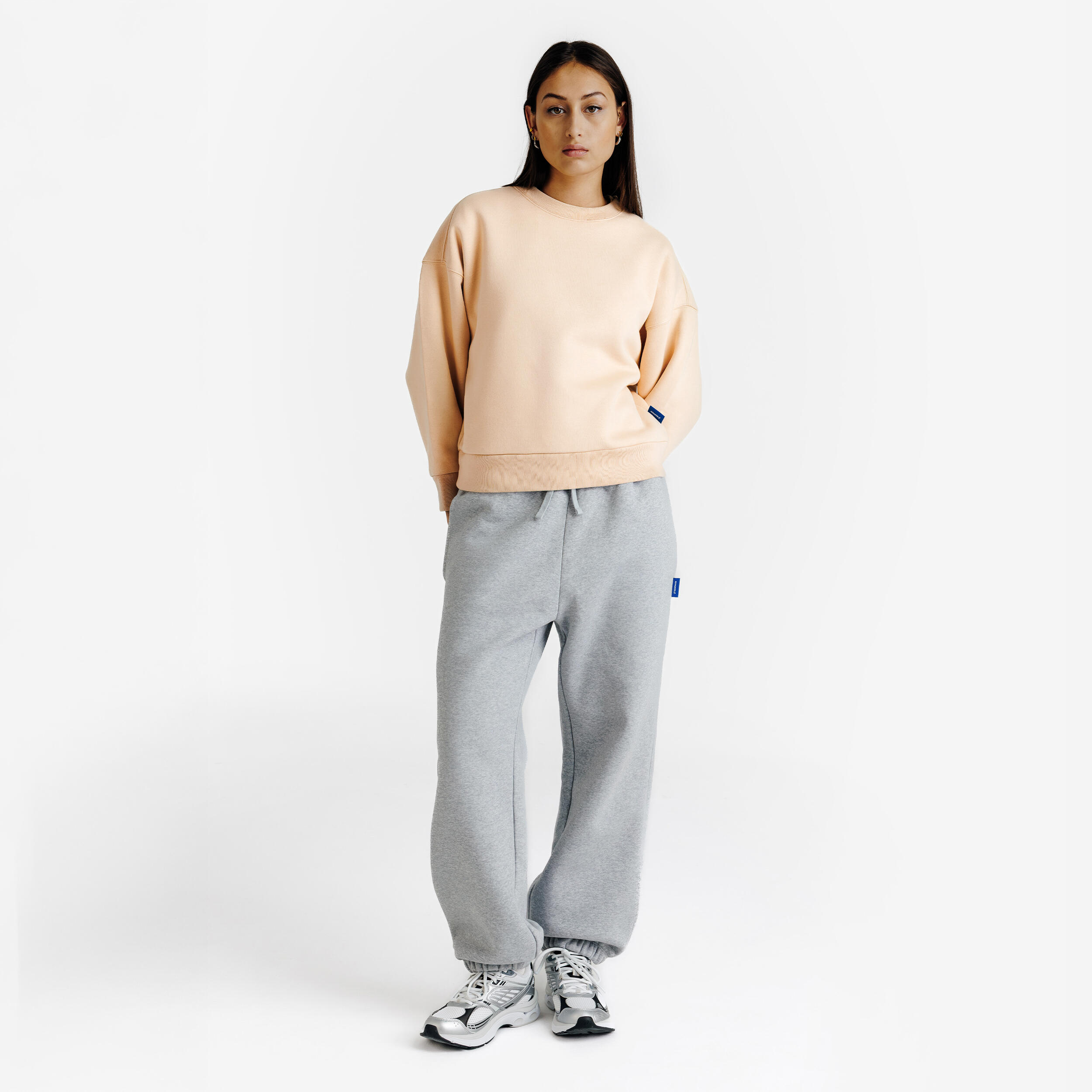 Sweat col rond femme, Elementals, beige 2/5