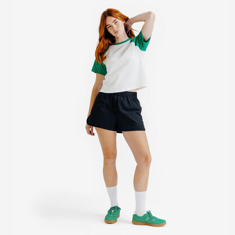 Tricou Heritage Alb-Verde Damă