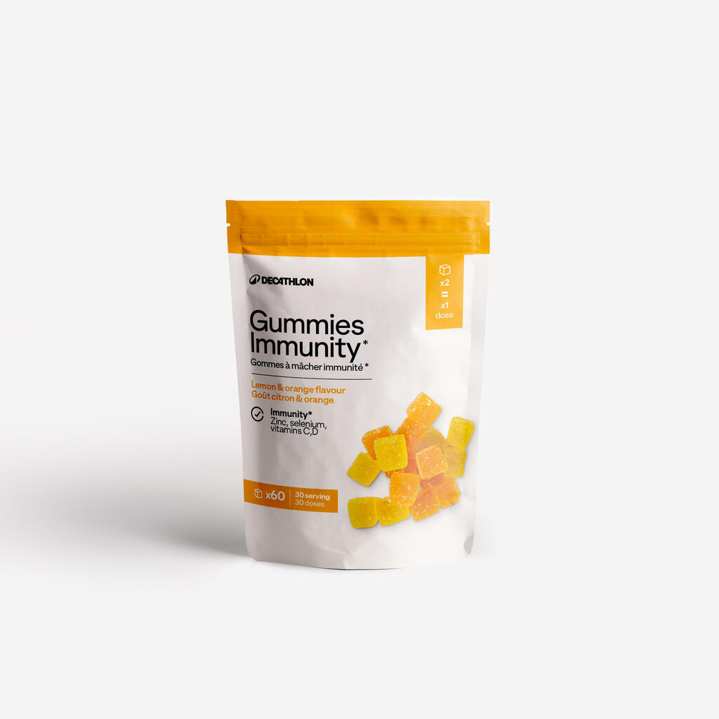 Fruchtgummies für ein starkes Immunsystem mit Zitrone und Orange 60 Stück 