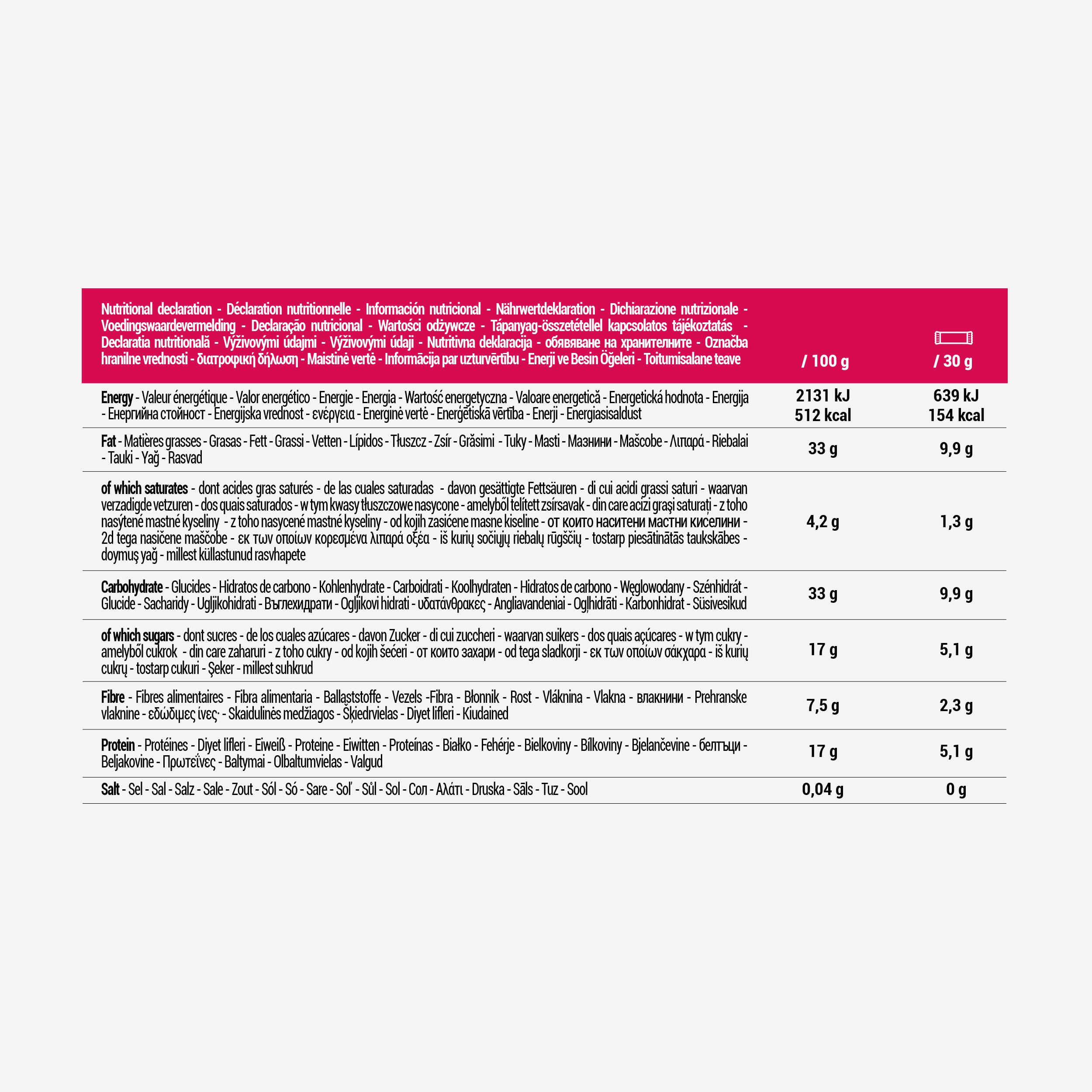 Barre cacahuètes amandes framboises et mûres x4 2/2