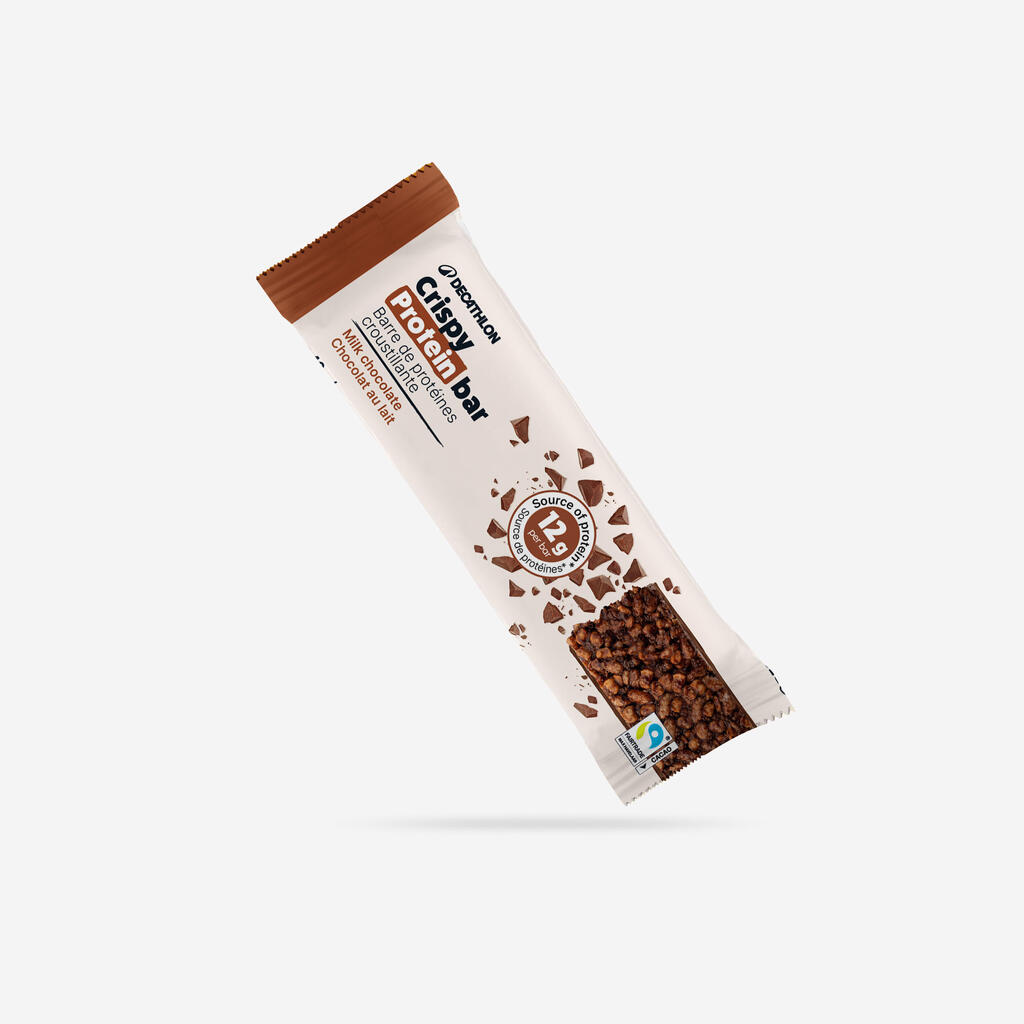 Hrustljava beljakovinska ploščica z mlečno čokolado (1x)