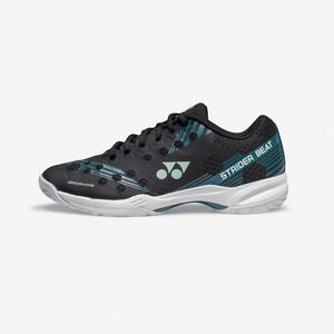 Zapatillas de Bádminton, PC Strider Beat Negro y Blanco