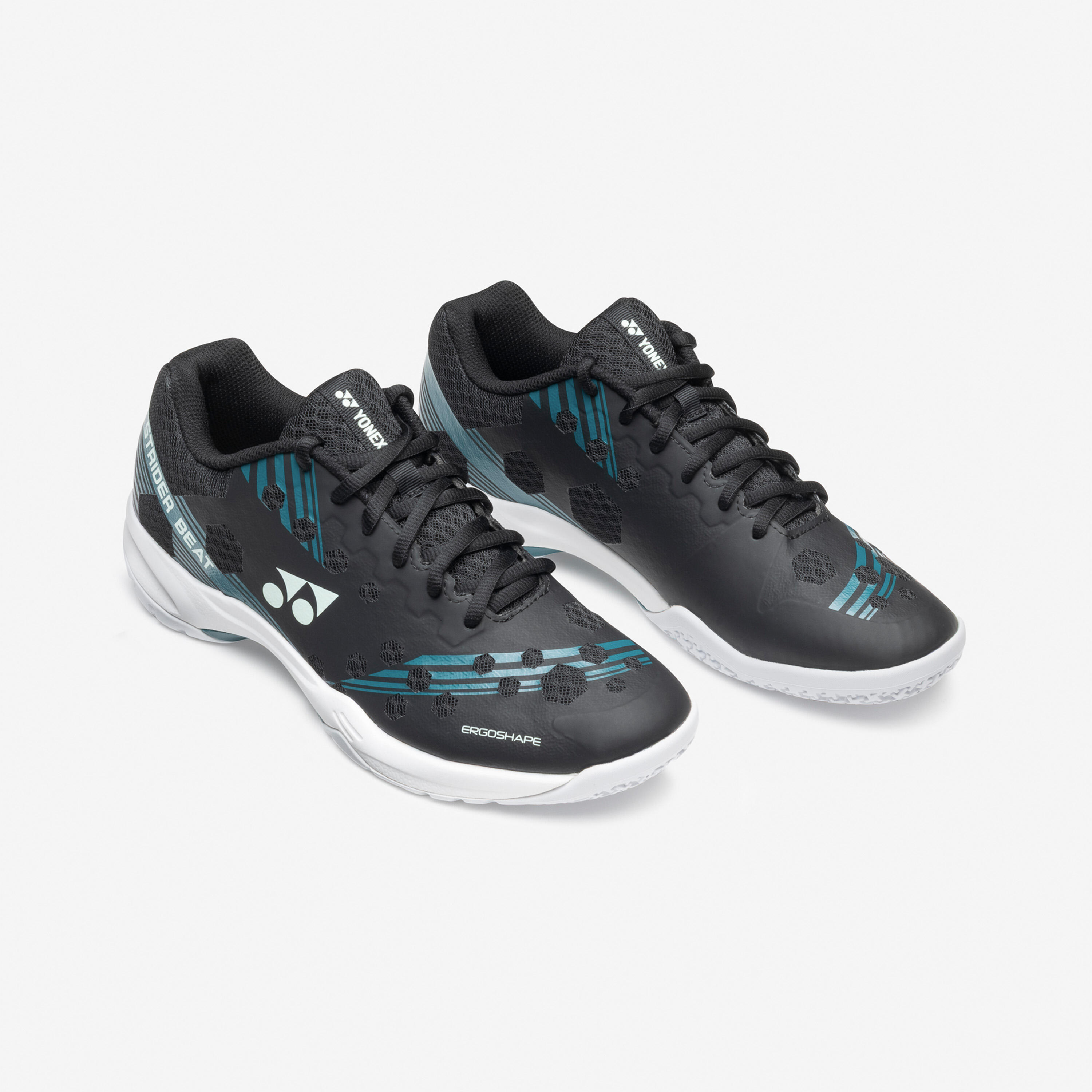 Chaussure de Badminton, PC Strider Beat Noire et Blanche 2/6