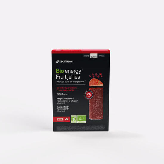 Pasta di frutta energetica Bio Aptonia Fragola Cranberries 5x25 g