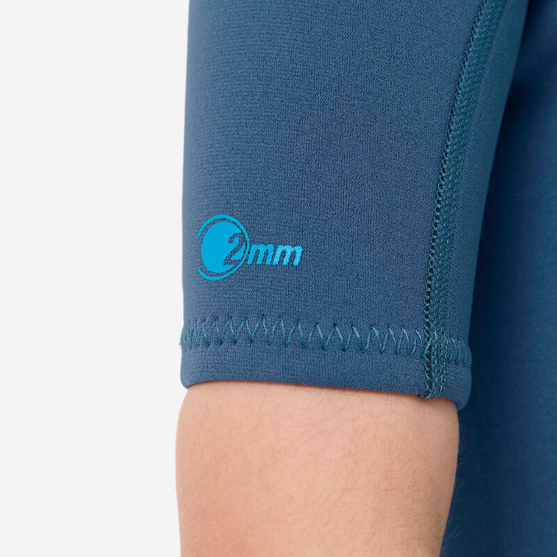 Combinezon shorty din neopren 2mm, SNK 100 Navy Copii
