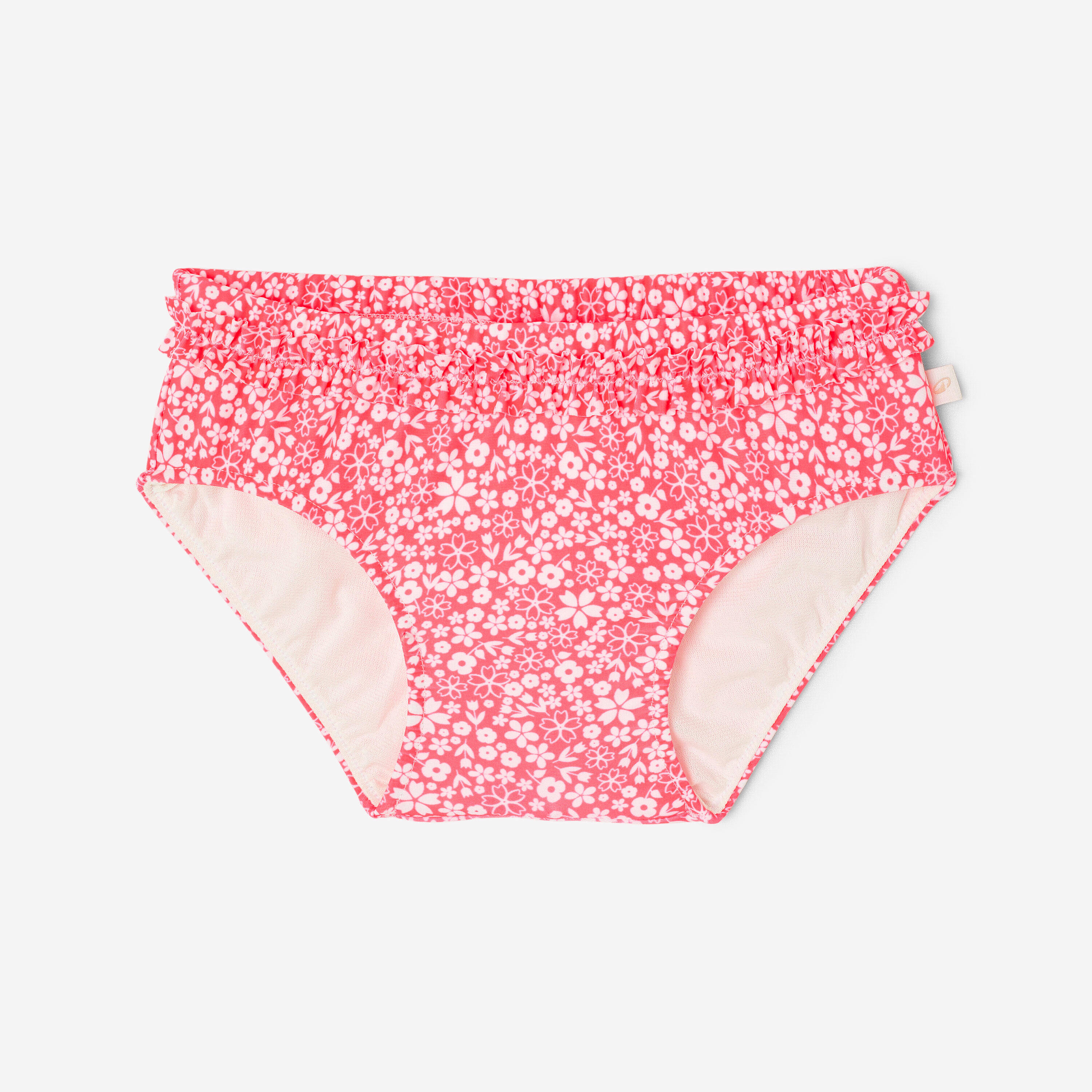 Baby Washable Swim Nappy Briefs Reusable & Leak-Proof Pink Flower Print -  1