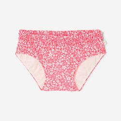 Bas de maillot couche lavable bébé rose imprimé fleurs