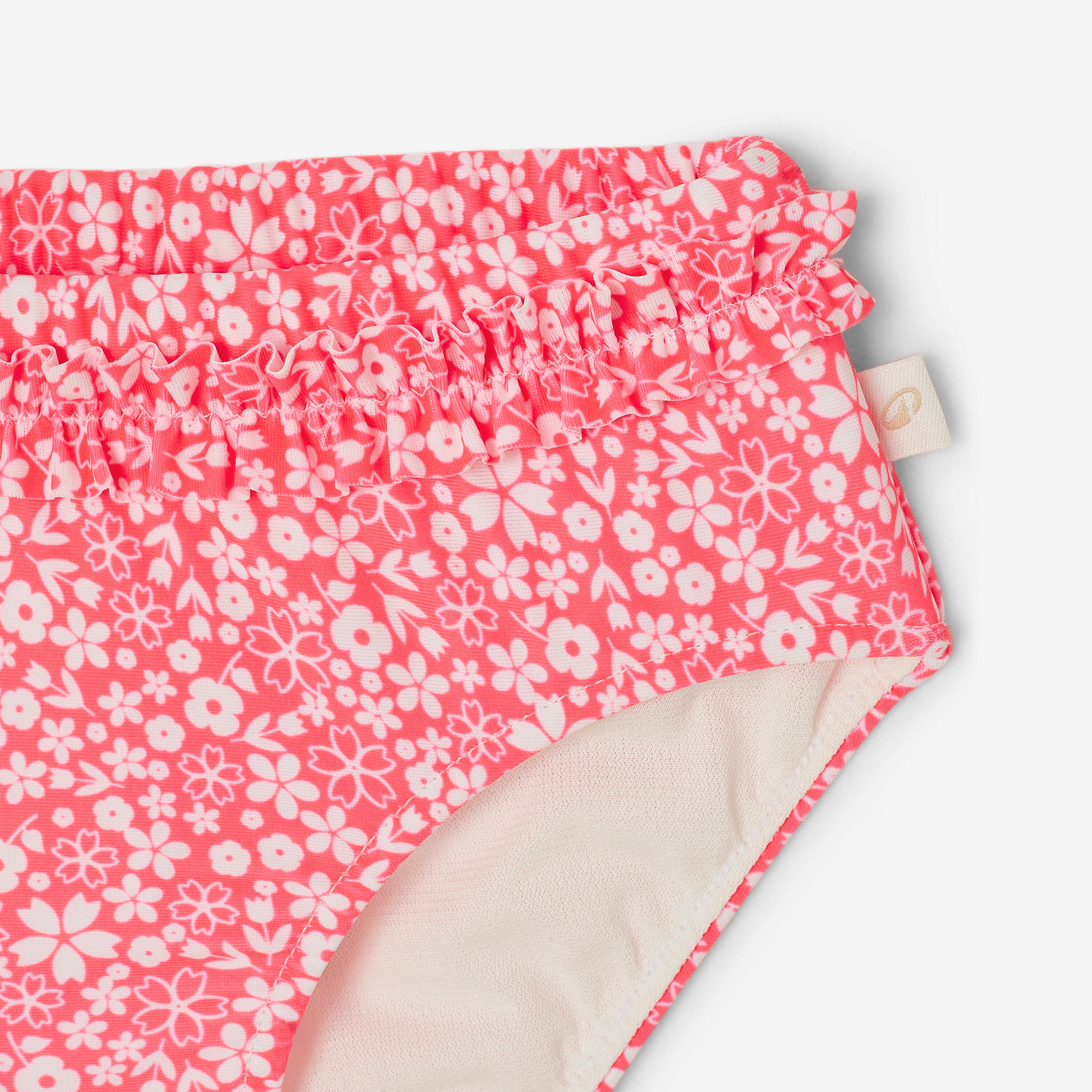 Baby Washable Swim Nappy Briefs Reusable & Leak-Proof Pink Flower Print -  3