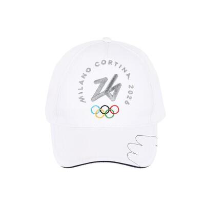 Cappellino adulto Giochi Olimpici Milano Cortina 2026 bianco