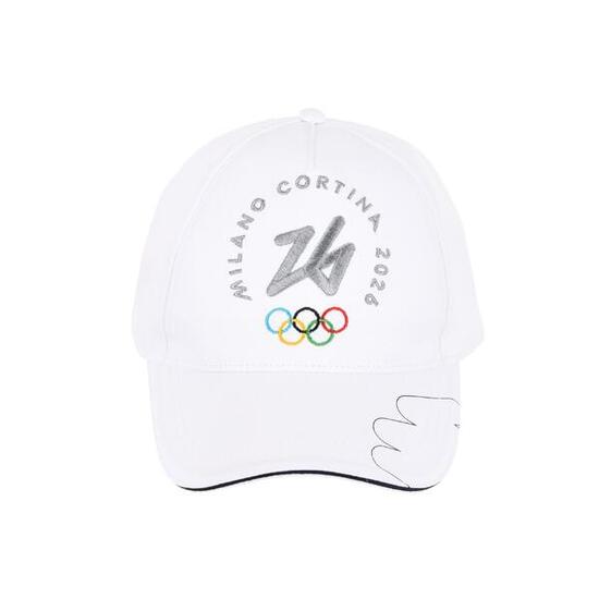 Cappellino adulto Giochi Olimpici Milano Cortina 2026 bianco