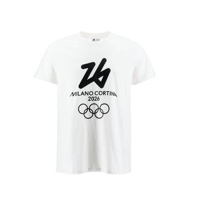 T-shirt uomo Giochi Olimpici Milano Cortina 2026 bianca