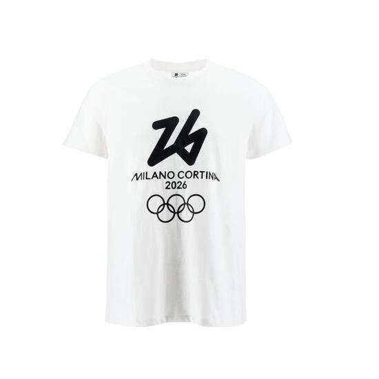 T-shirt uomo Giochi Olimpici Milano Cortina 2026 bianca