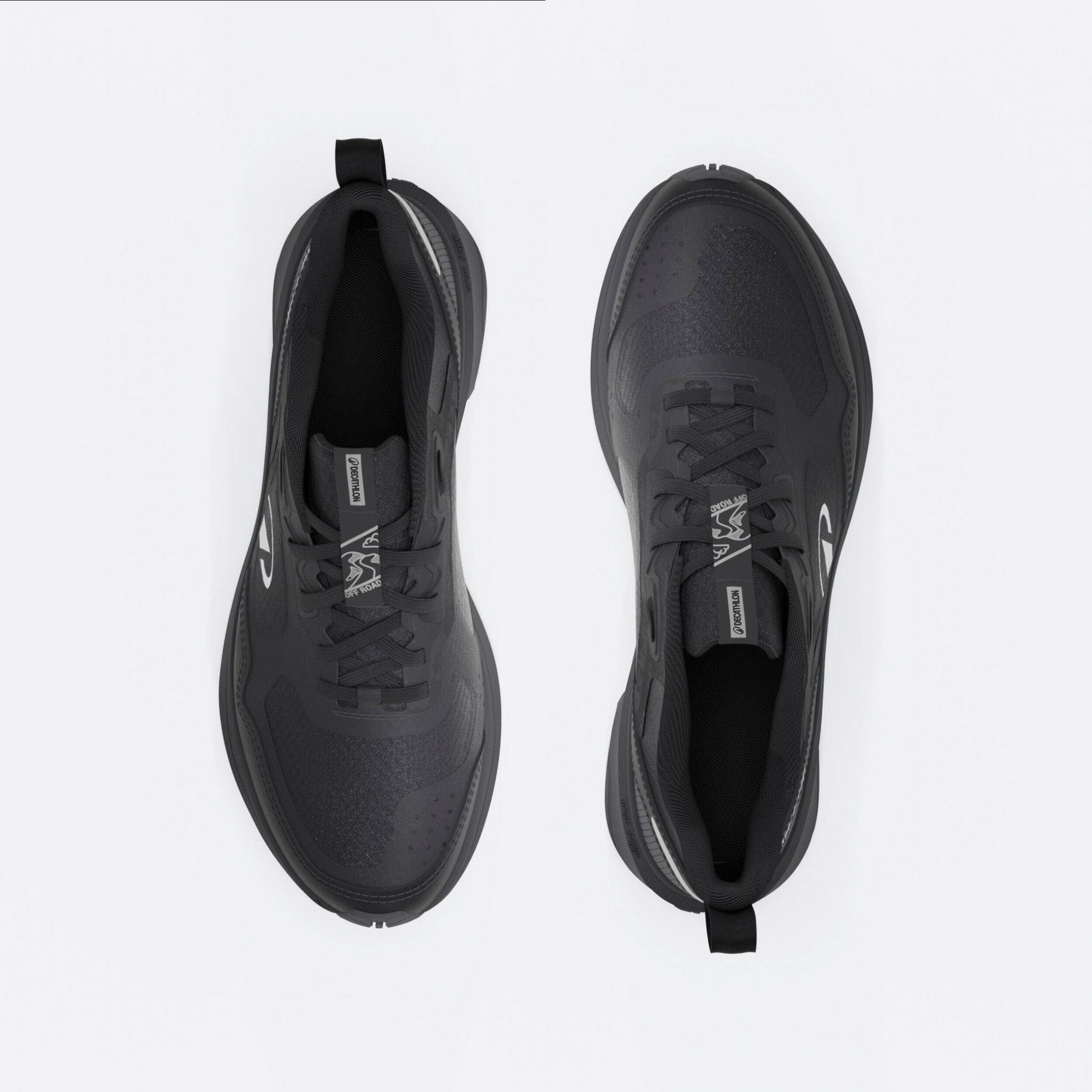 Men Running and Trail Running Shoes, Kiprun JF 190 Grip  - Black -  4