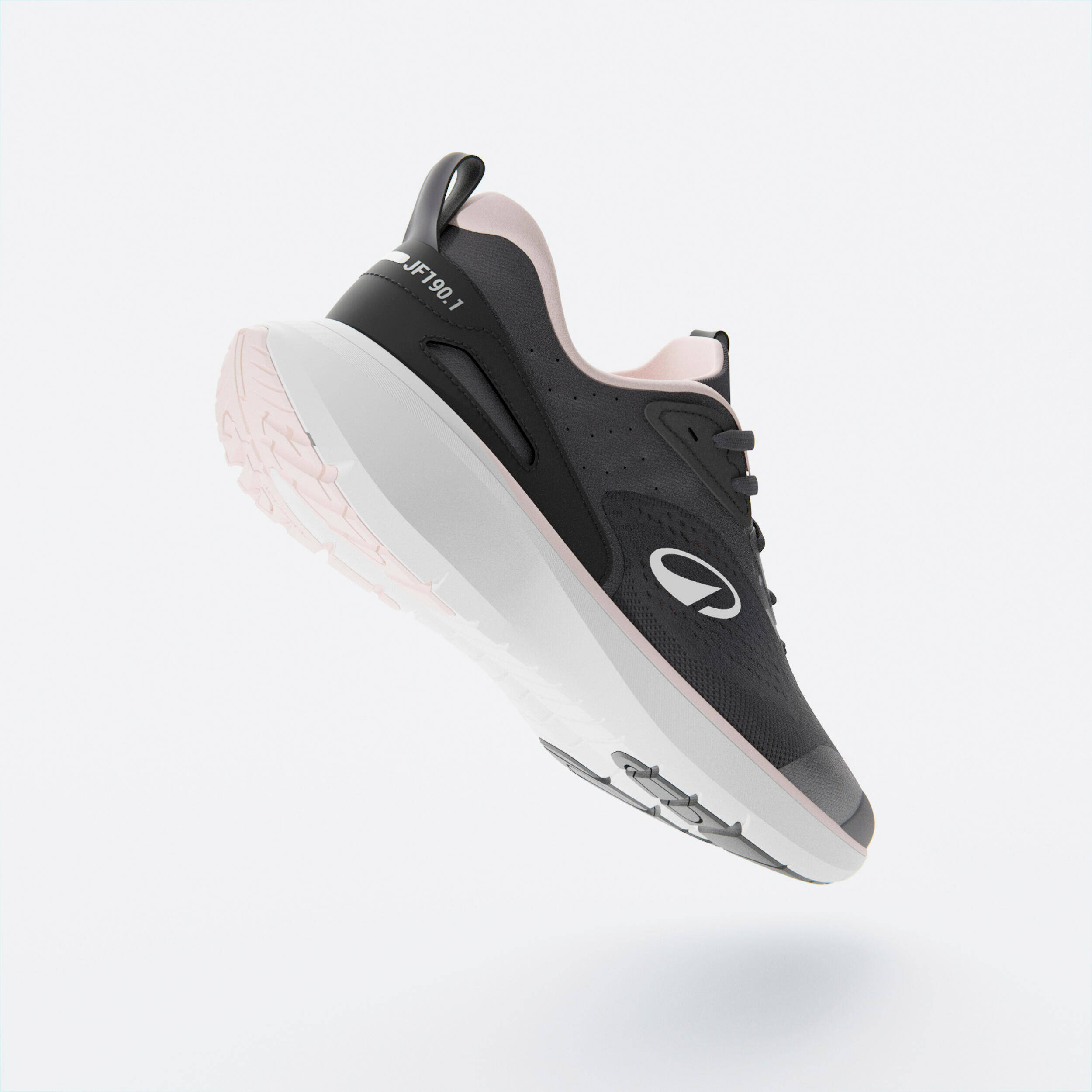 Women Running Shoes Superior Grip Cushioned Upto 20km/week, Jogflow 190.1 -Black -  4