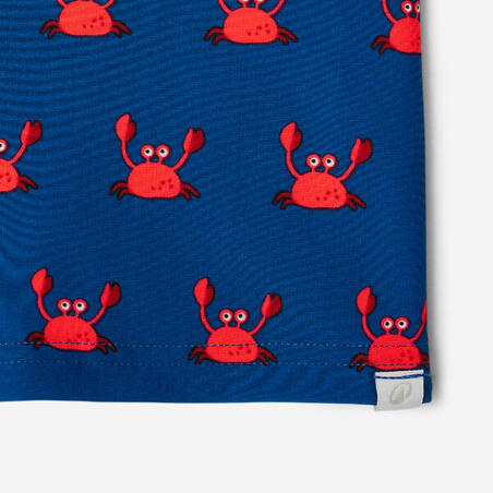 Плавки-боксери дитячі для плавання сині з принтом