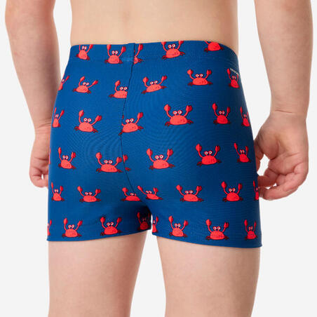 Плавки-боксери дитячі для плавання сині з принтом