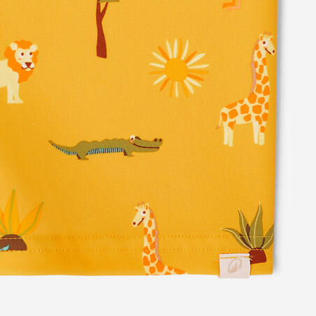 Плавки-боксери дитячі для плавання жовті з принтом