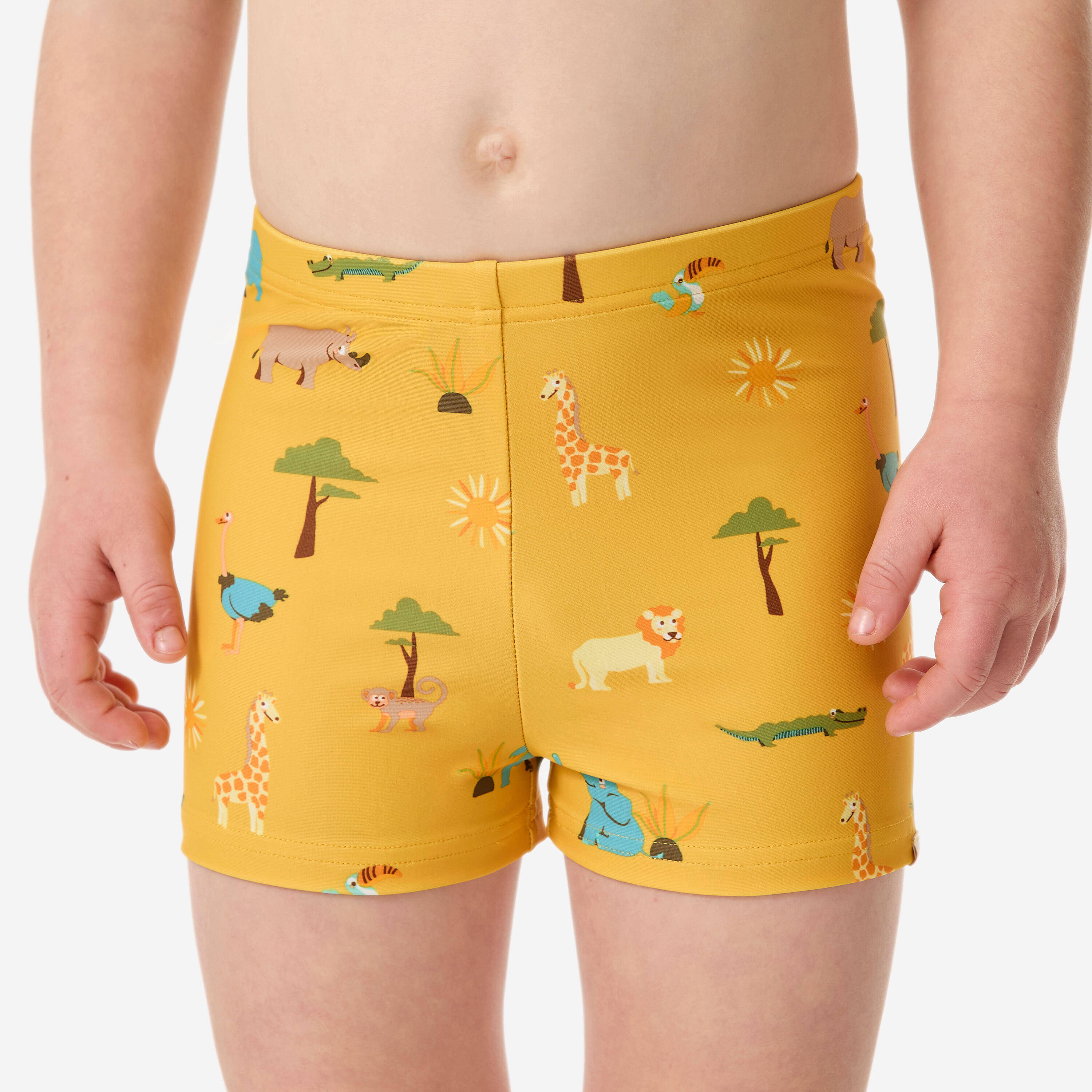 Baby/Kids’ Swimming Boxers Yellow SAVANNAH Print -  2