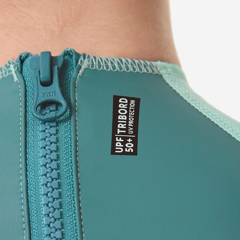 Çocuk UV Korumalı Shorty - Yeşil - Desenli - Kloupi
