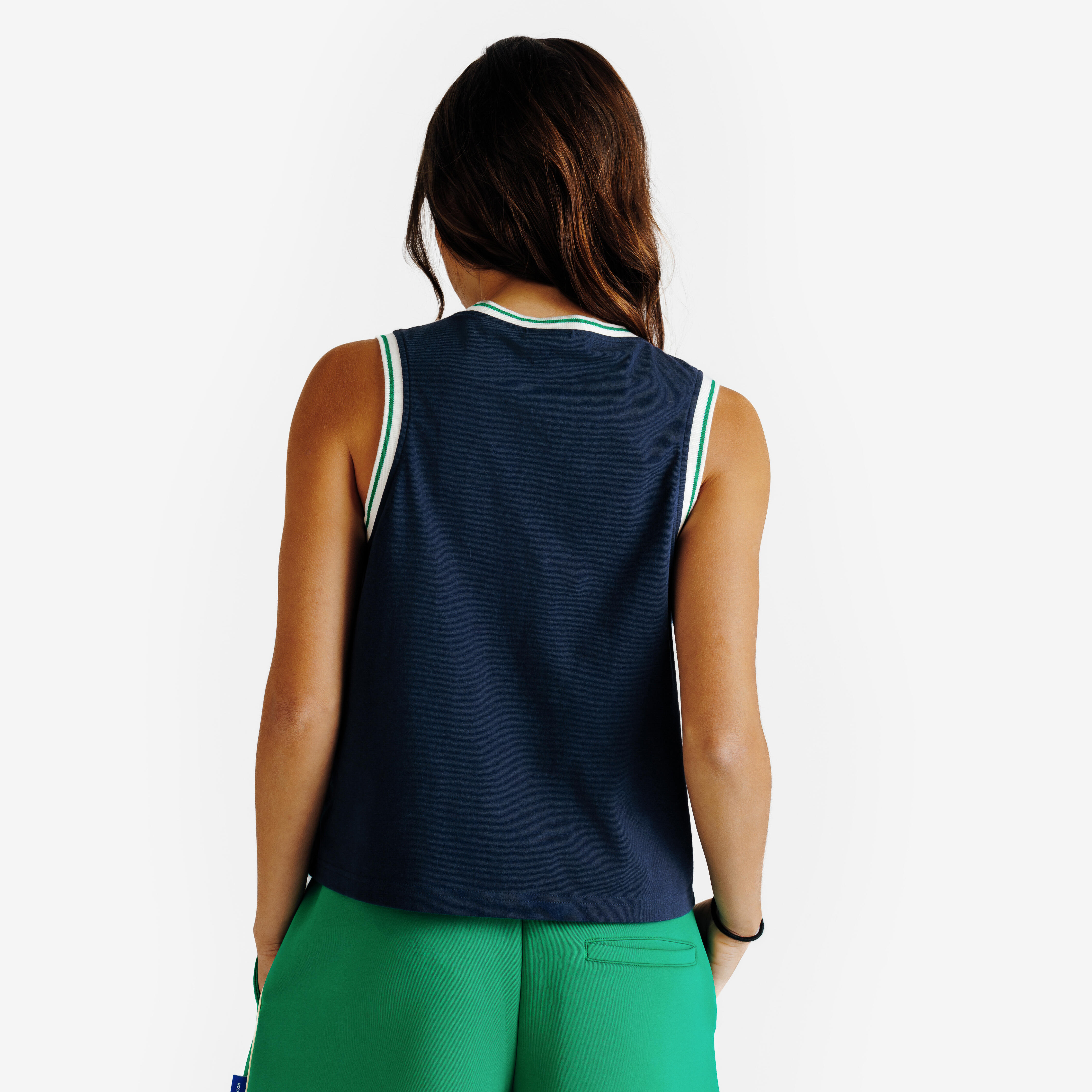 DECATHLON Dámske tielko Heritage tmavomodré XS · záber 5