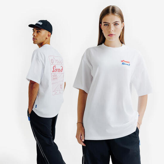 T-shirt graphique mixte, Elementals, blanc