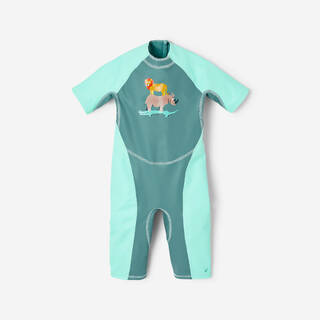 Baby UV-Protection Wetsuit Flexible & Sun-Resistant Green SAVANNAH Print