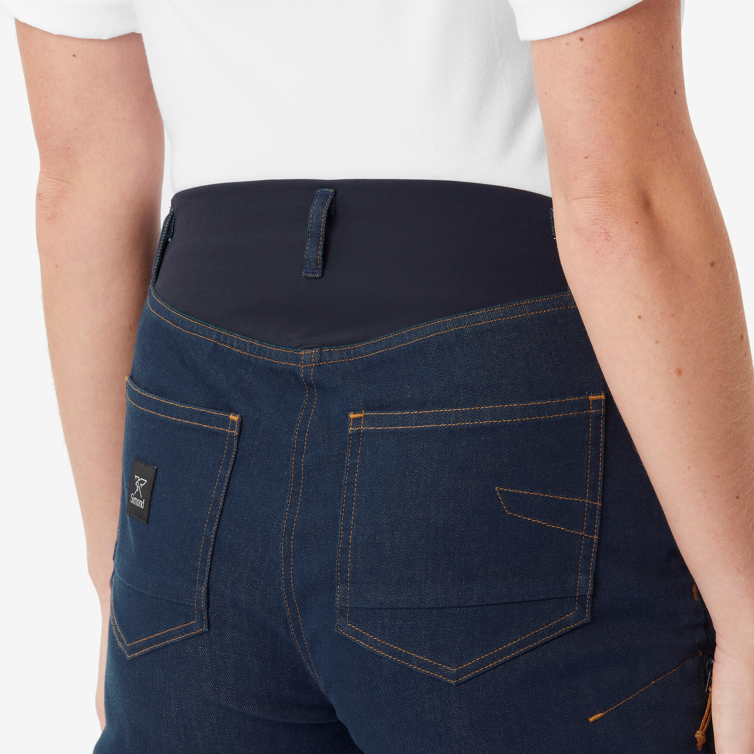 Kletterjeans Stretch Damen, Vertika blau 6/8