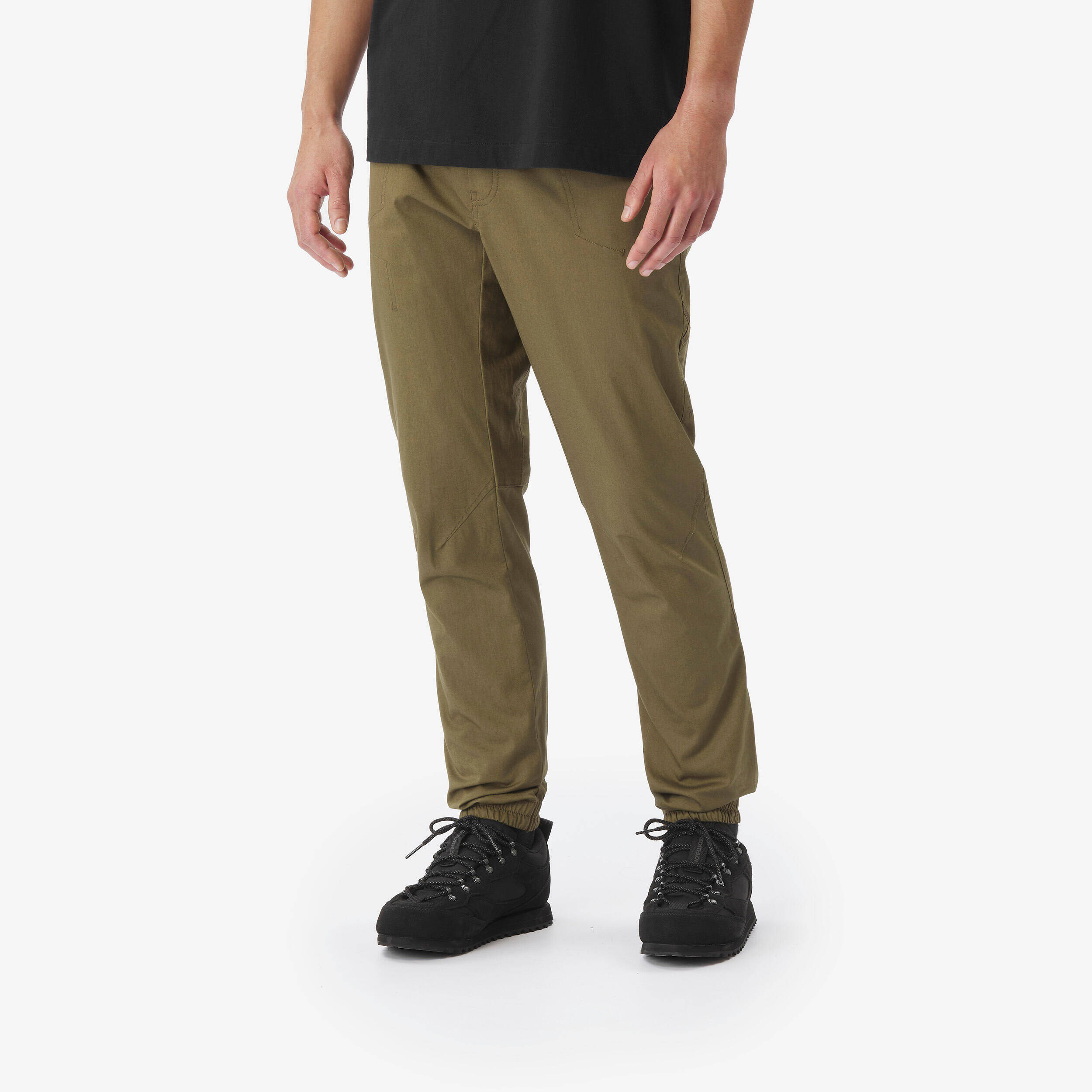 Men’s cotton climbing trousers, Vertika khaki -  1