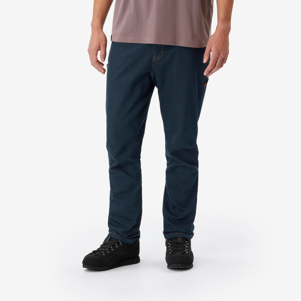 Modre moške jeans hlače za plezanje VERTIKA