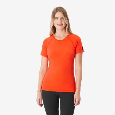 T-shirt lana merinos trekking donna MT900 WOOL SEAMLESS pesca