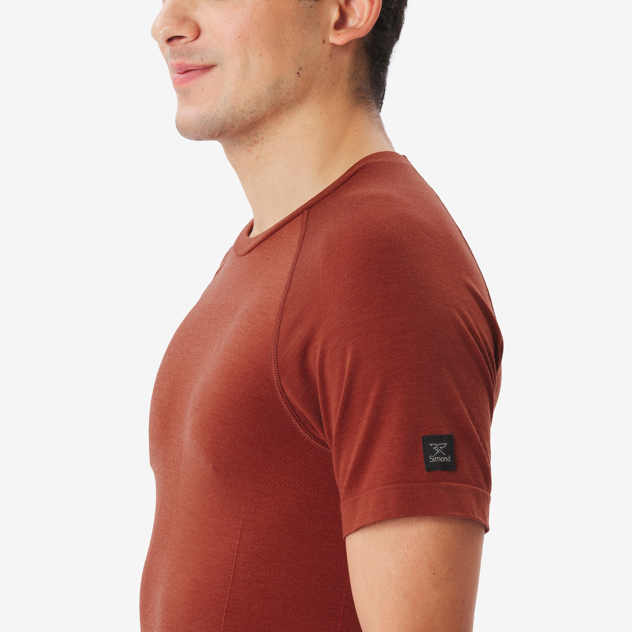 T-shirt en laine mérinos sans couture homme 5/8
