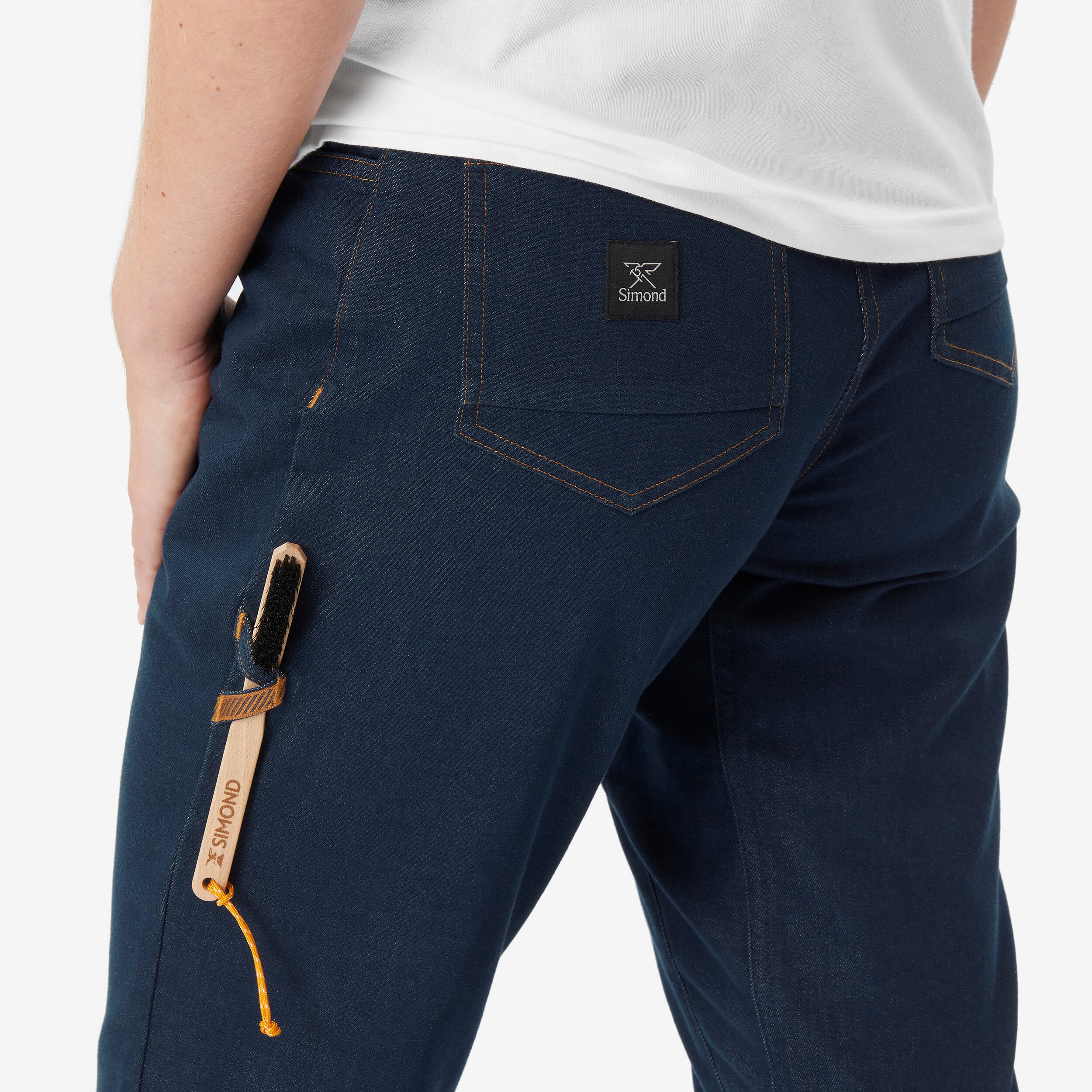 Kletterjeans Stretch Damen, Vertika blau 3/8