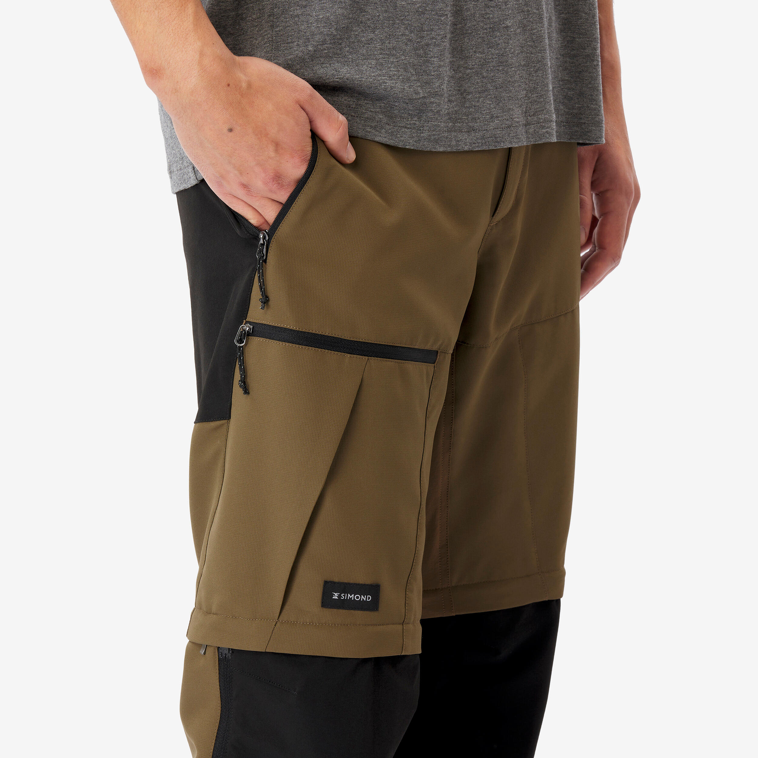 Men’s 2-in-1 Convertible and Durable Trekking Pants, MT 500 - SIMOND