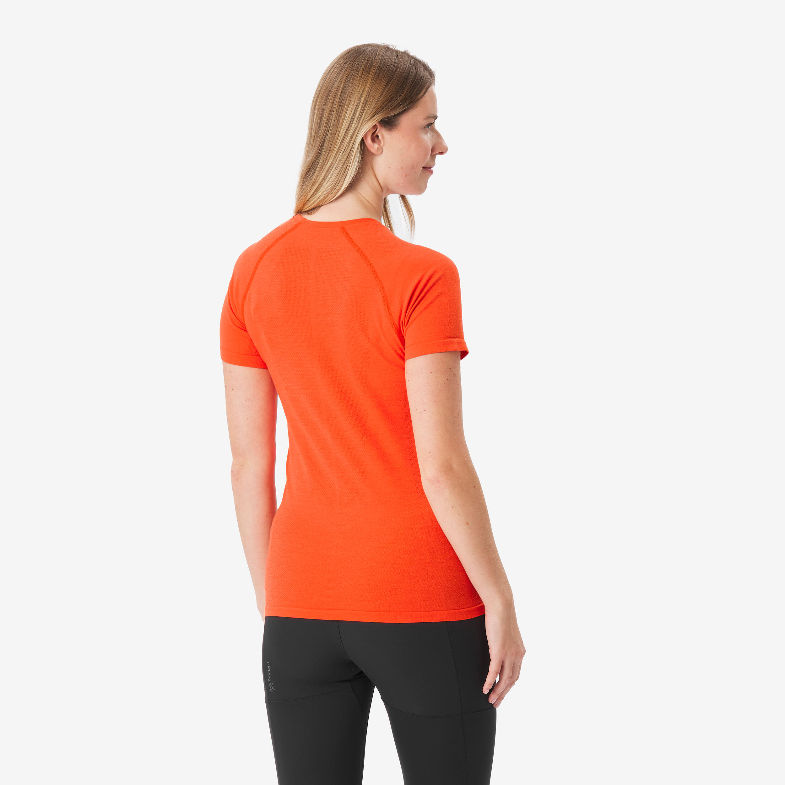 T-shirt en laine mérinos femme, Merino Seamless 3/8