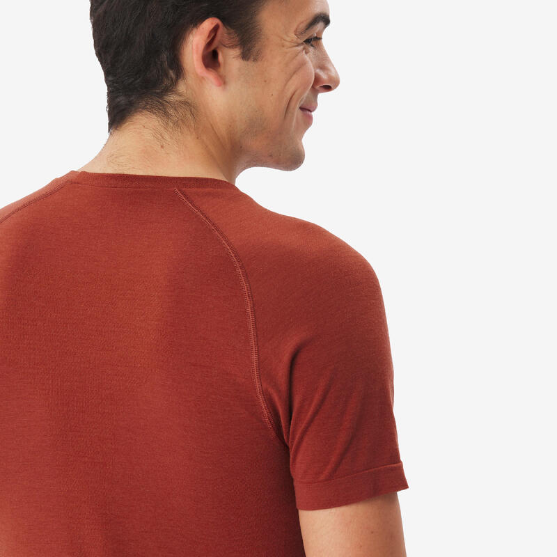 Pánské turistické tričko s krátkým rukávem z vlny merino Merino Seamless