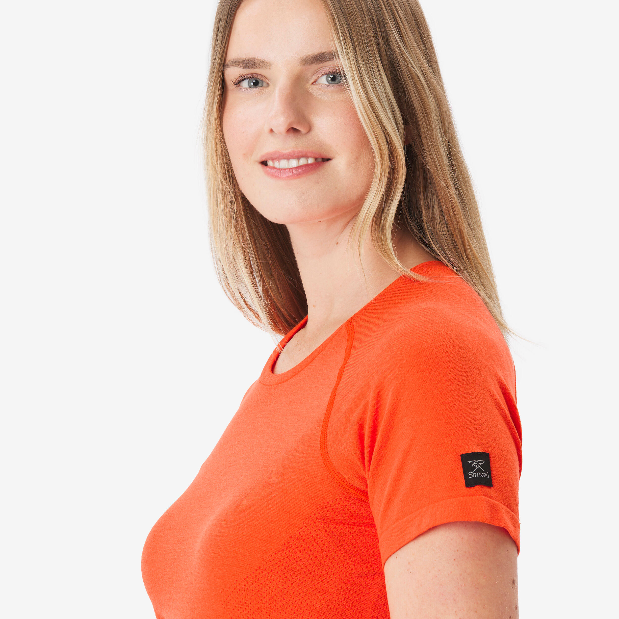 T-shirt en laine mérinos femme, Merino Seamless 5/8