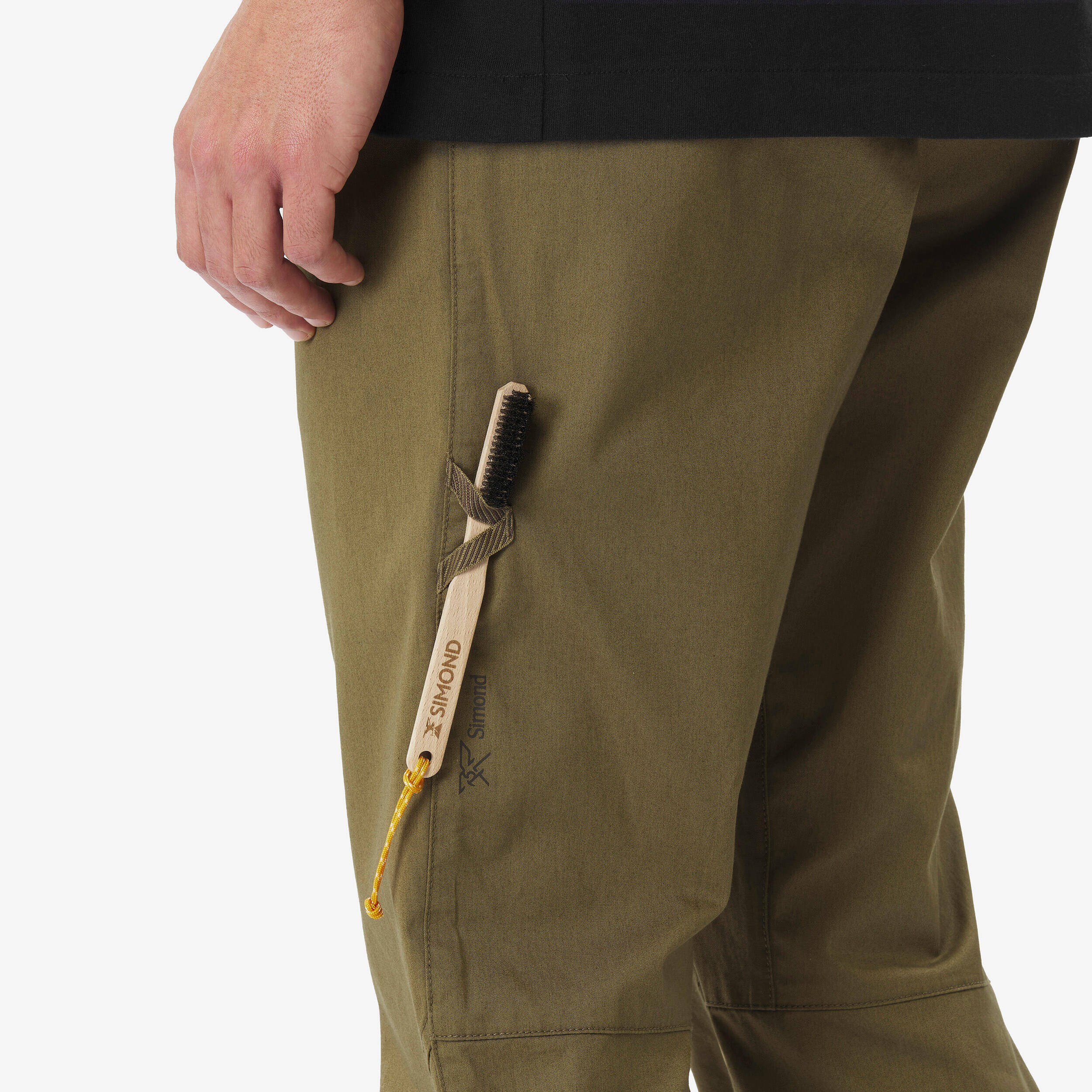 Men’s cotton climbing trousers, Vertika khaki -  5