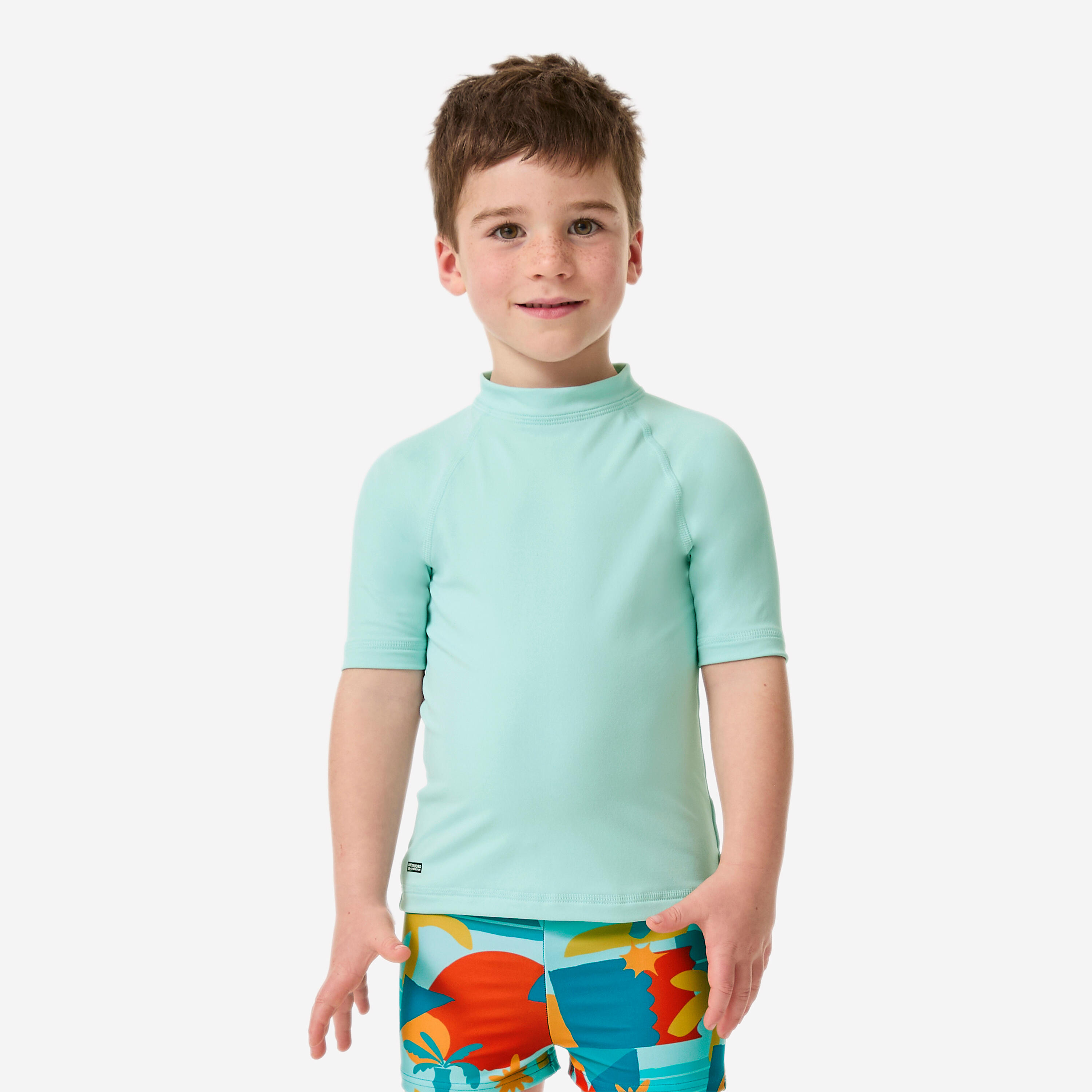 Baby Short-Sleeved Anti-UV T-shirt Light Blue