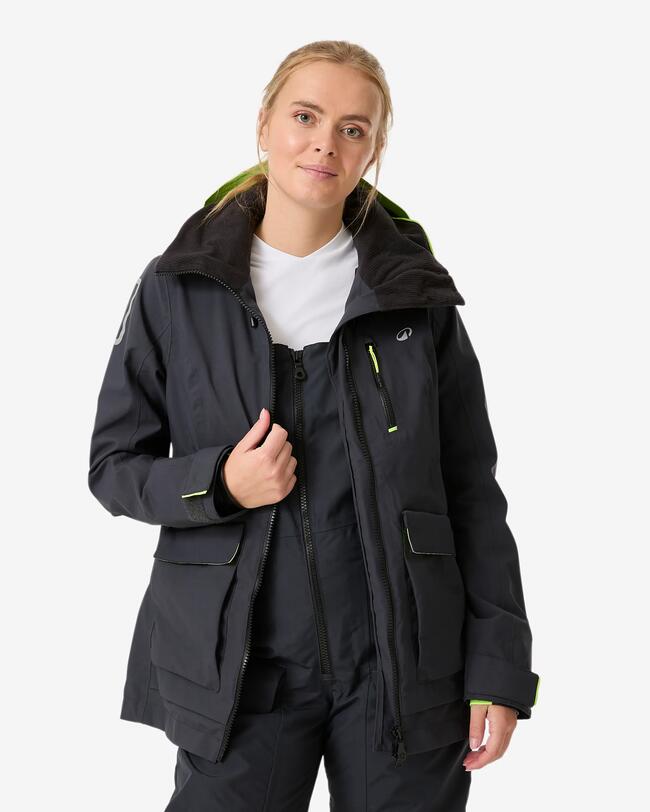 mannequin en veste de quart et salopette de quart grises