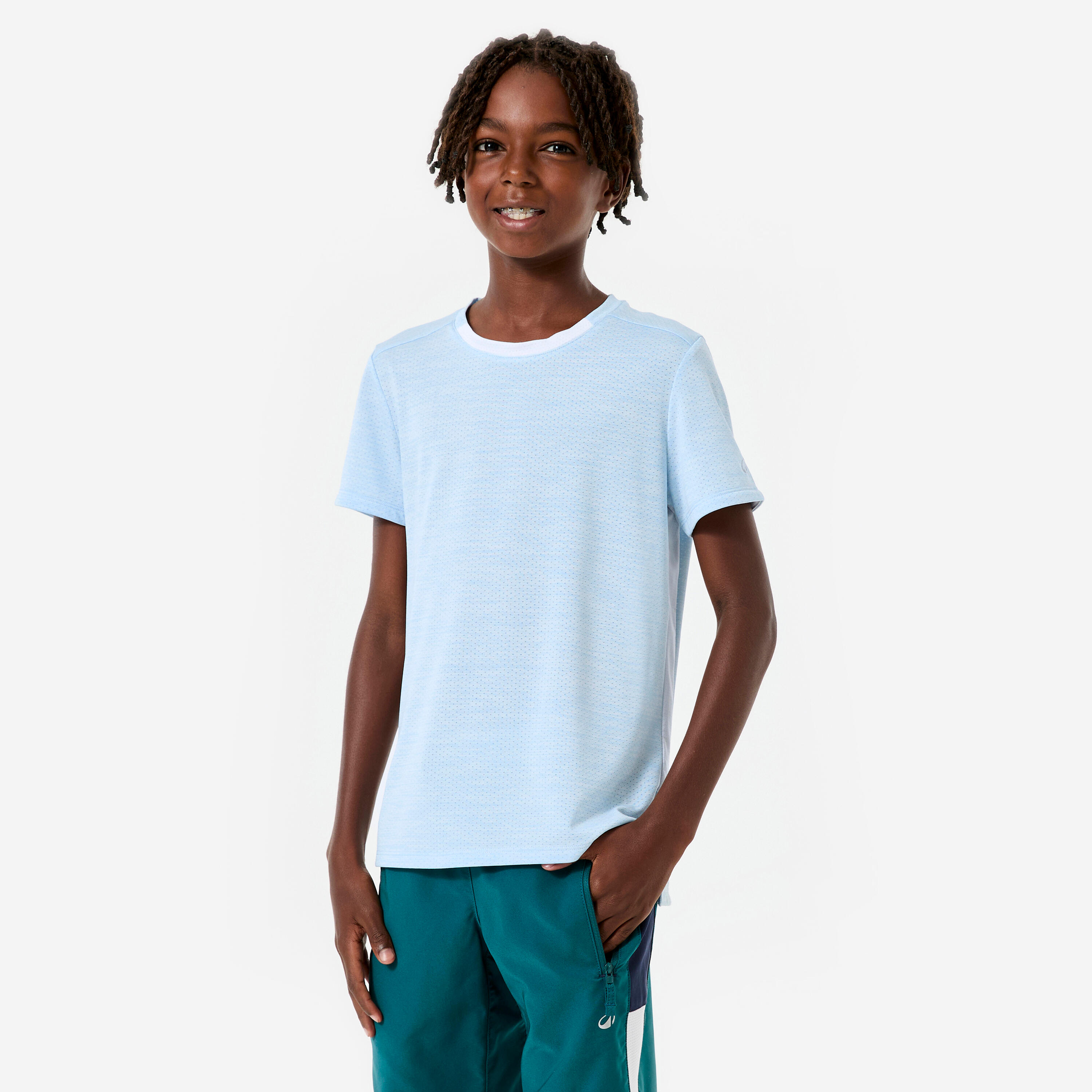 Kids' Multisport Breathable Technical T-Shirt - Light Blue