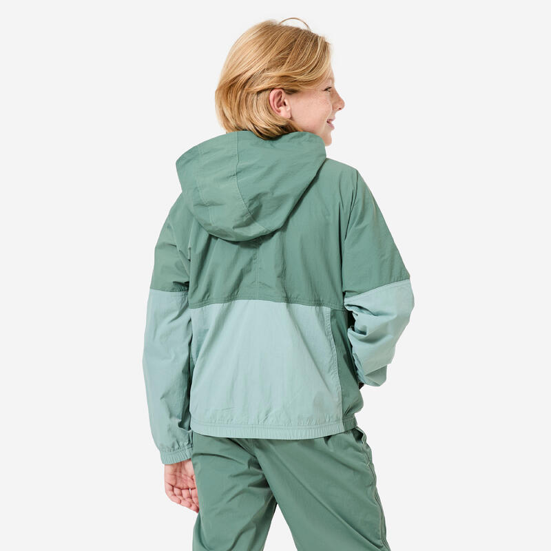 Geacă cu glugă impermeabilă, ușoară Verde Copii