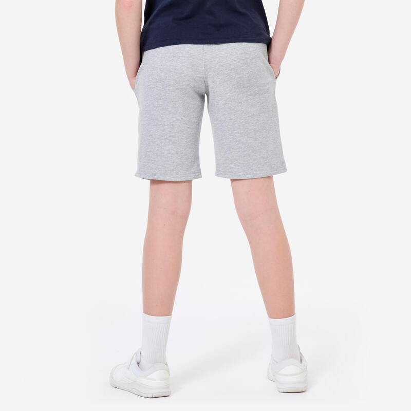 Pantalon scurt sport din bumbac Gri Copii