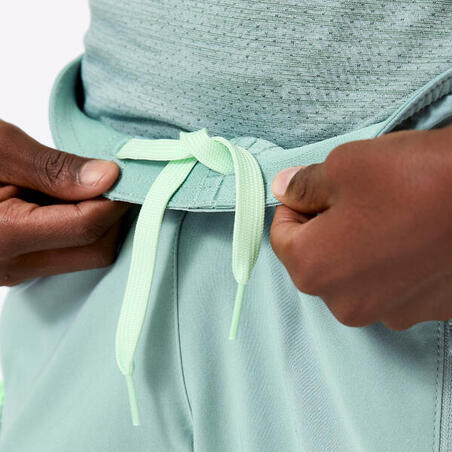 Шорти спортивні дитячі зелені/білі